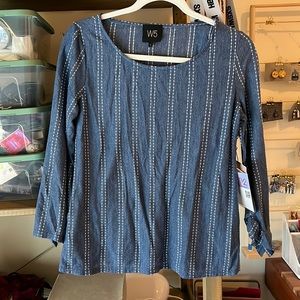 Blue striped top